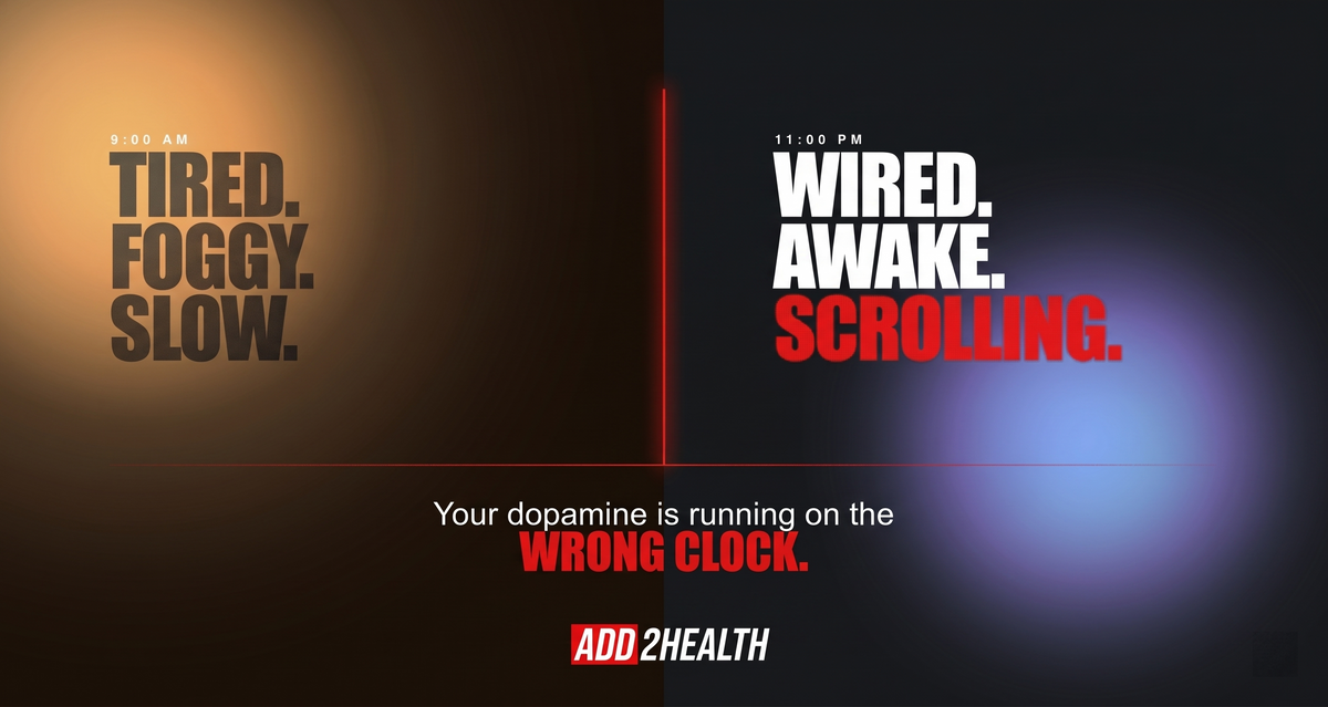Wired at Night, Tired All Day? How to Fix Your Dopamine Circadian Rhythm